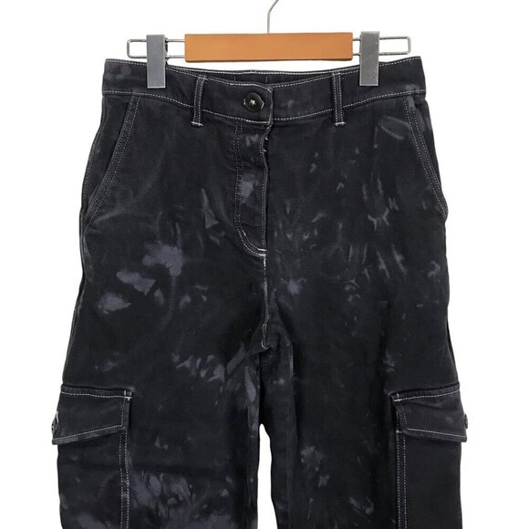 Aritzia Wilfred Grey Denim Marbled Cargo Pants Size 4 - Picture 3 of 6